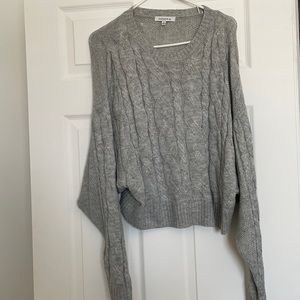 Grey Hooked Up sweater size M